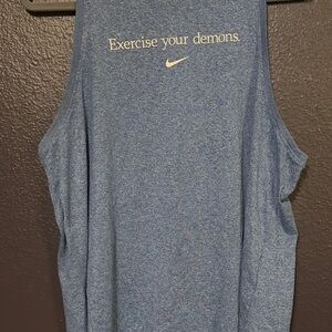 Nike Women's Heather Blue Muscle Tee